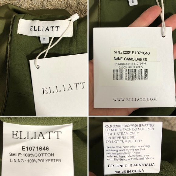 Elliatt Olive Green Draped Halter Dress - Picture 8 of 8